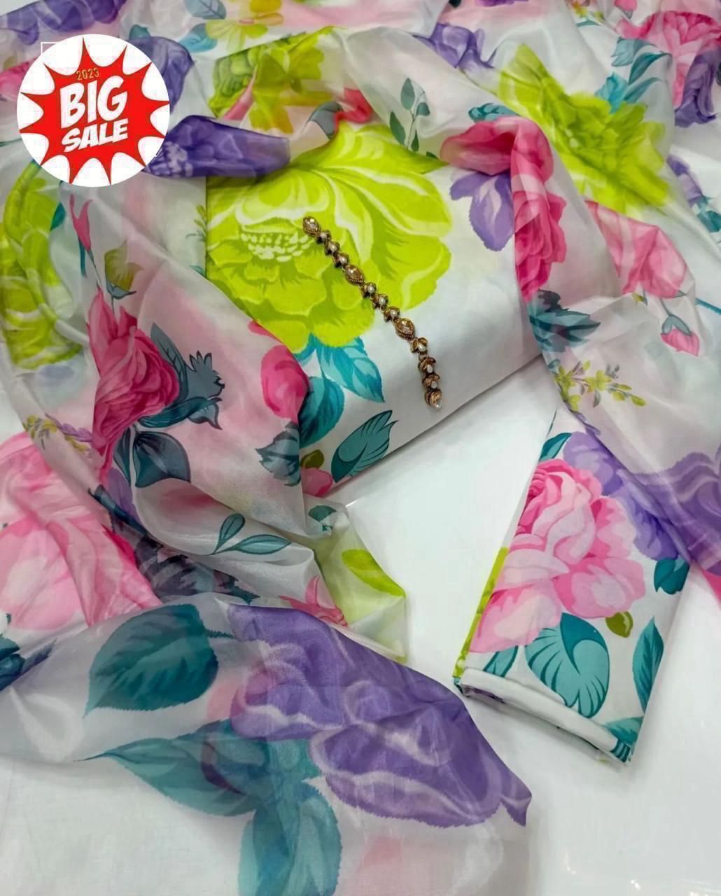 Swiss Lawn Digital Print 3-Pc Suit