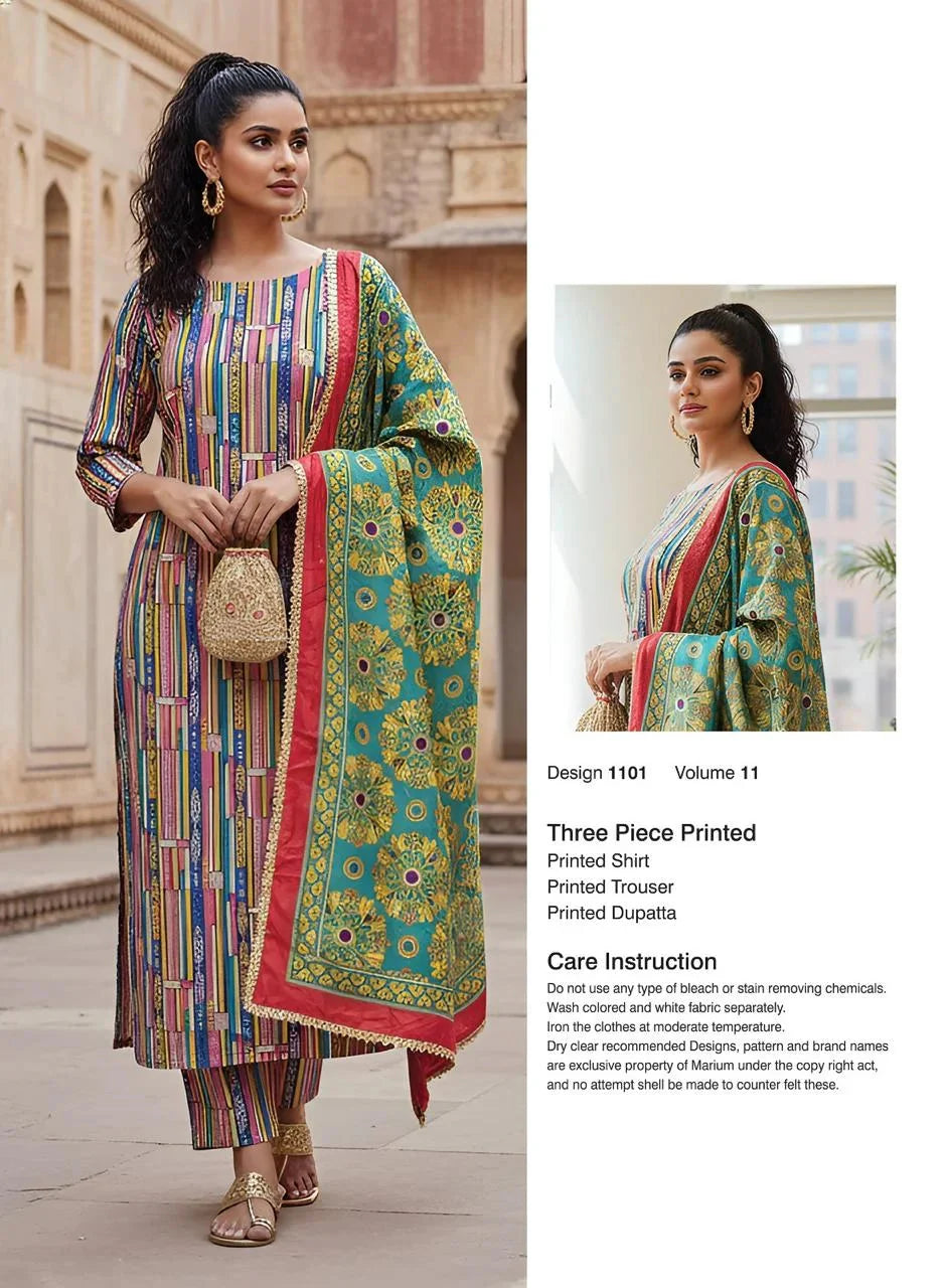 Printed Lawn Unstitched 3 Piece Suit