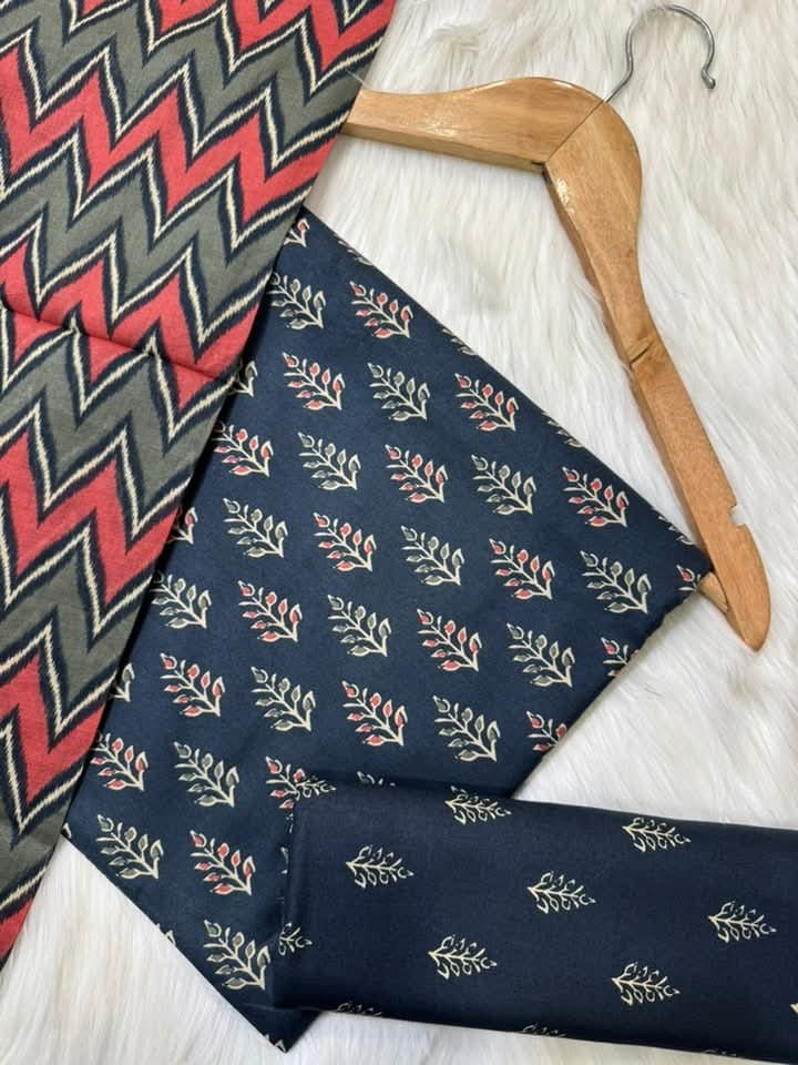 Bin Saeed Printed Lawn Unstitched 3 Piece Suit - K05