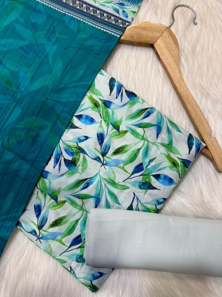 Bin Saeed Printed Lawn Unstitched 3 Piece Suit - K08