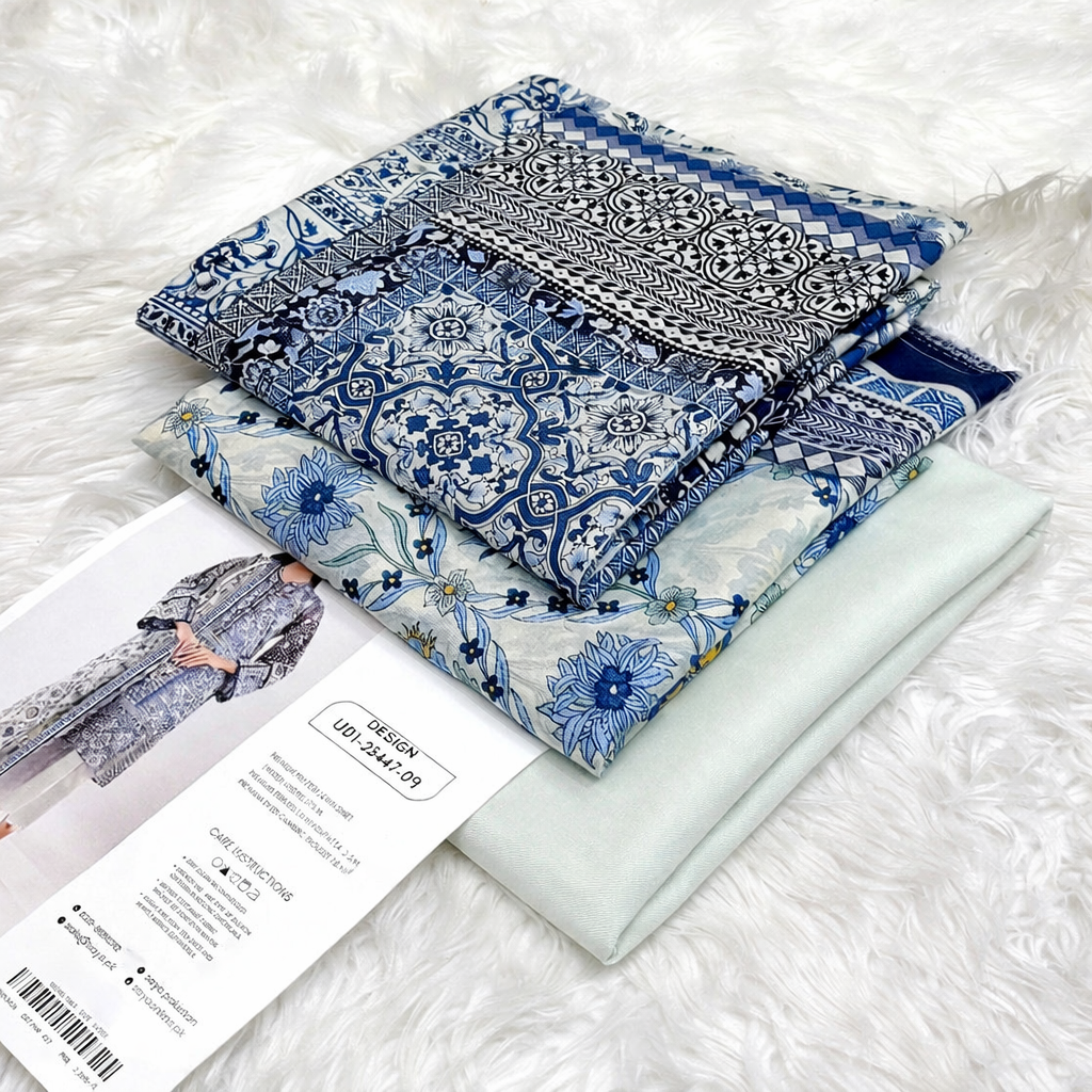 Printed Lawn Unstitched 3 Piece Suit