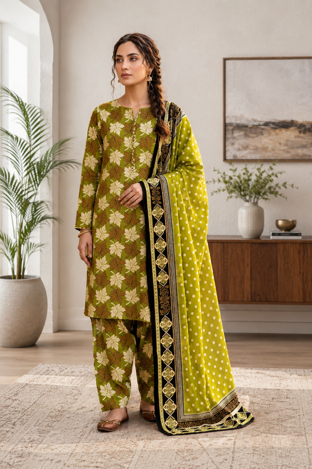 Swiss Lawn Unstitched 3 Piece Suit - A1810