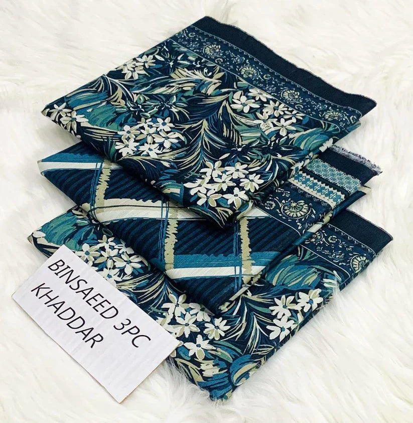 BS KHADDAR UNSTITCHED 3PC SUIT - U10