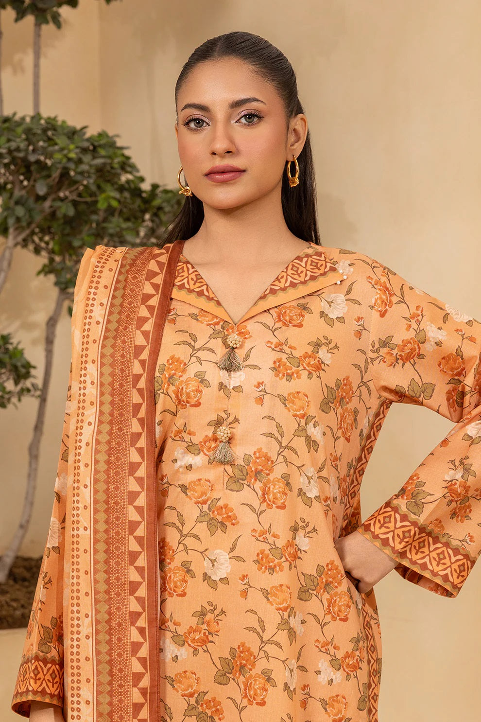 3 Piece Lawn Printed UnStitched Suit - L46