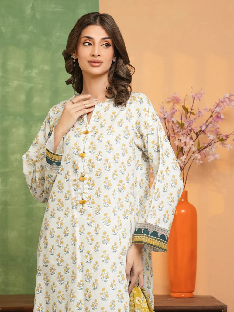 3 Piece Lawn Printed UnStitched Suit - L55